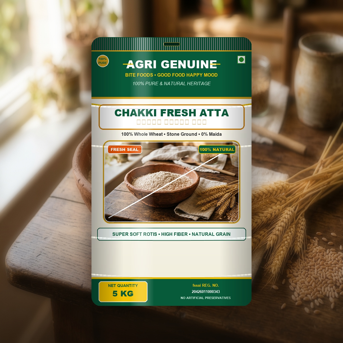 Agri Genuine Atta & Flour Pack
