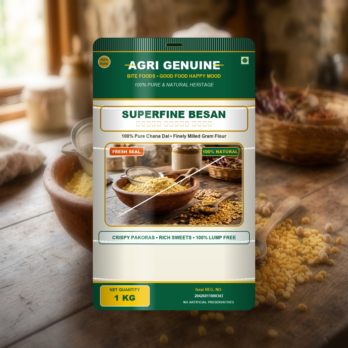Agri Genuine Besan Pack